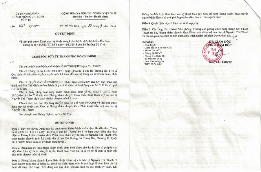 Phạm vi hoạt động của phòng khám do Sở y tế cấp